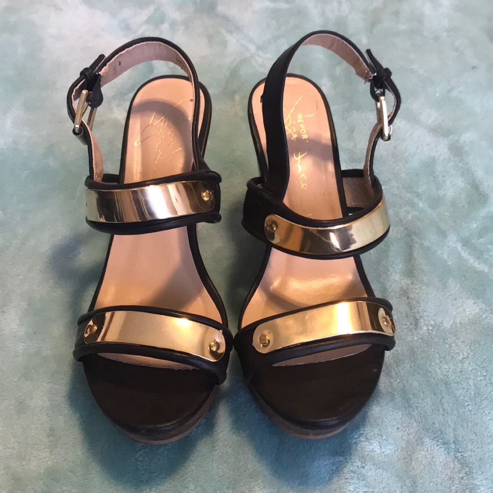 Black and Gold Wedges